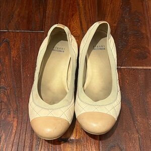 Stuart Weitzman Beige and Light Brown Flats